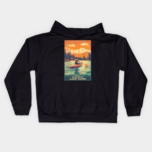 Lake Tahoe National Park Vintage Travel Poster Kids Hoodie